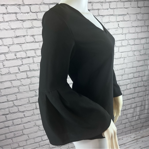Zara Black Peplum Sleeve Blouse - Picture 4 of 5